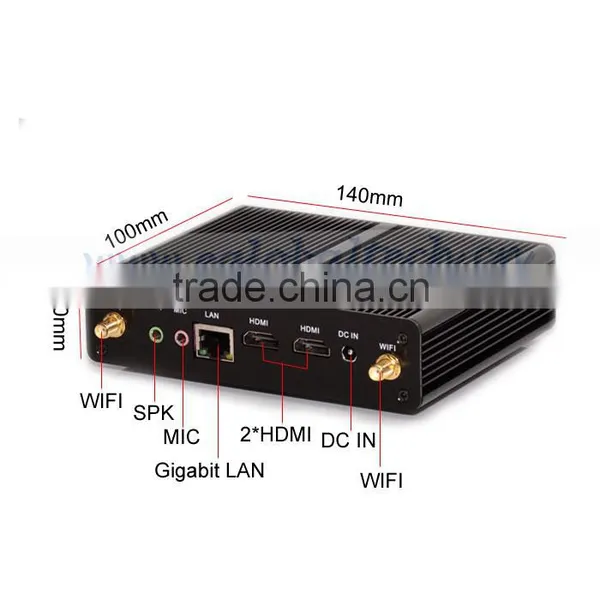 Smallest Fanless Mini PC Intel Celeron N2920 Quad Core Mini PC Office Net Computer Dual USB Port Barebone System Free Shipping photo-2