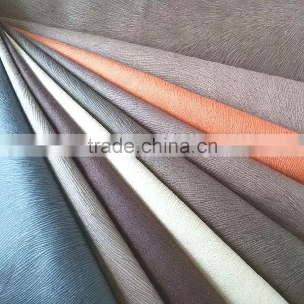 Sofa Fabric/ Hot Stamping 100% Polyester Suede Fabric