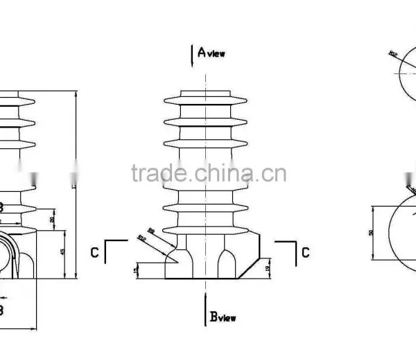 China Epoxy Resin 175mm Height ZNQ3 Capacitive Insulator photo-2