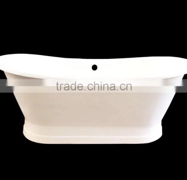 classic double slipper cast iron soaking bathroom bath tub with pedestal