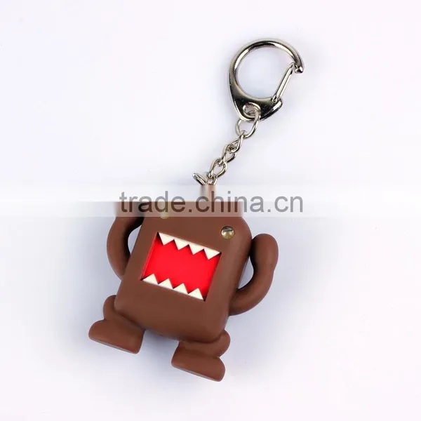 Promotional Cartoon Character LED Light Flash Keychain With Sound photo-5