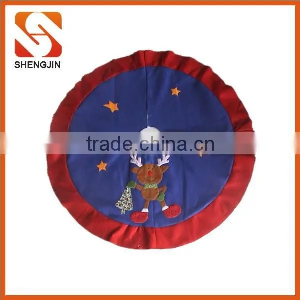 SJ-6488 Factory Sale Cheap Xmas Tree Skirt Double Layer Felt Christmas Tree Skirt photo-4