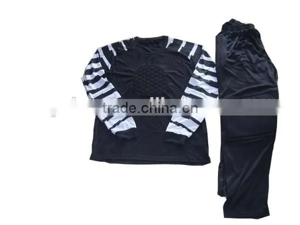 Long Sleeve Soccer Jersey Goalkeeper Uniform Wholesale Stripe Style photo-2