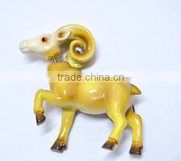 4 Inch Pearl Powder Ram Sheep Plastic Personalized Educational Country Fridge Magnets photo-4