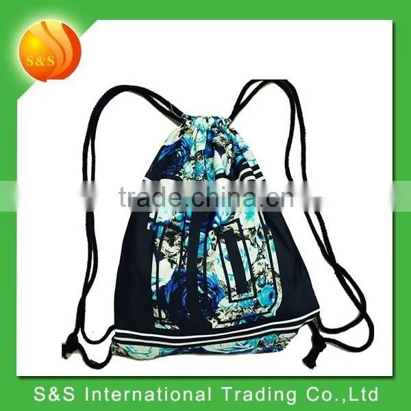 2015 New Style Multi-functional Eco Friendly Canvas Drawstring Shoe Bag and Beach Bag photo-3