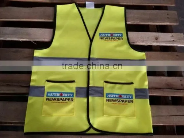 Promotion Traffic Shirt Security Vest Custom Logo Printing Vest