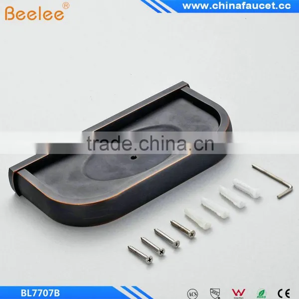 Oil Rubbed Bronze Bathroom Wall Mounted Black Brass Material Soap Dishes Soap Holder photo-2