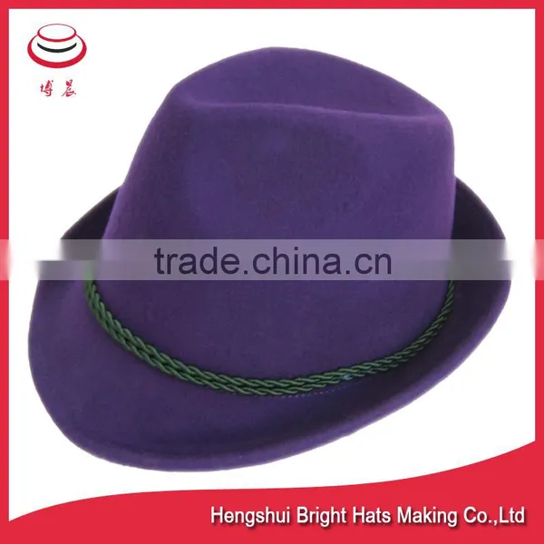Stylish 100% Wool Felt Trilby Hats photo-2