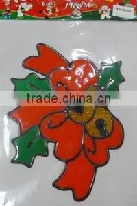 PVC Christmas Flower Sticker,Christmas Window Sticker,Christmas Wall Sticker
