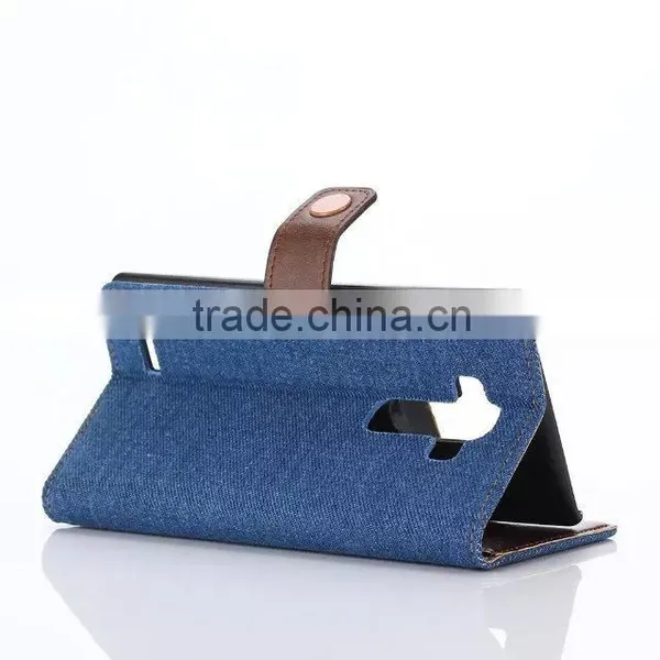 New Product Case for lg G4,special Design Case for LG Phone ,demin Style pu Leather Case for lg g4 With Wallet photo-5