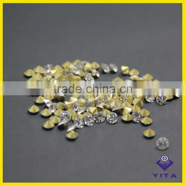 Big Size White Machine Cut Glass Chaton Crystal Point Back Rhinestone for Jewelry photo-4