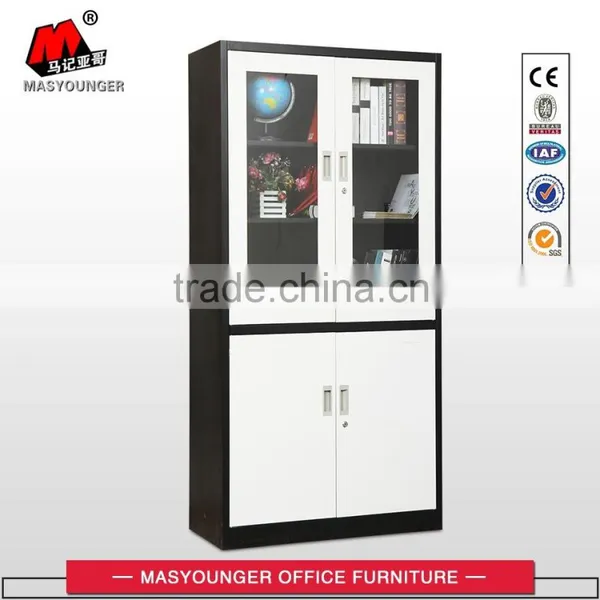 High Quality Factory Direct Sale up Glass Door and Down Steel Door Filing Cabinet photo-6