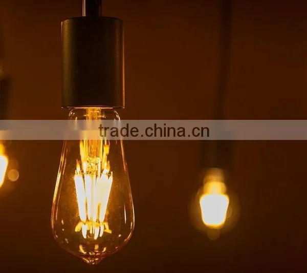 Gold Tint Cover St64 8w E27 Led Edison Bulb photo-6