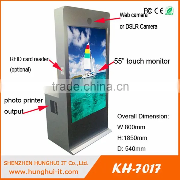 Hot 32 inch canon photo kiosk machine/digital photo booth machine