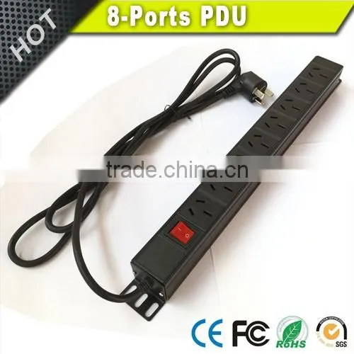 Vision Aluminum Alloy Rackmount 19inch 8 Ports PDU in Black photo-3