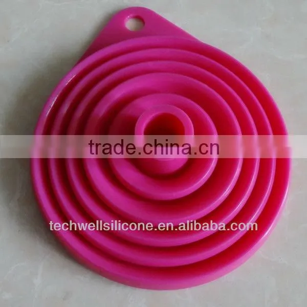 Amazon Hot Selling Multi Functional Silicone Foldable Funnel photo-2