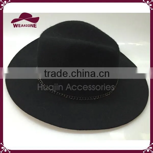 Black 100% Wool Felt Hat Felt Panama Hat