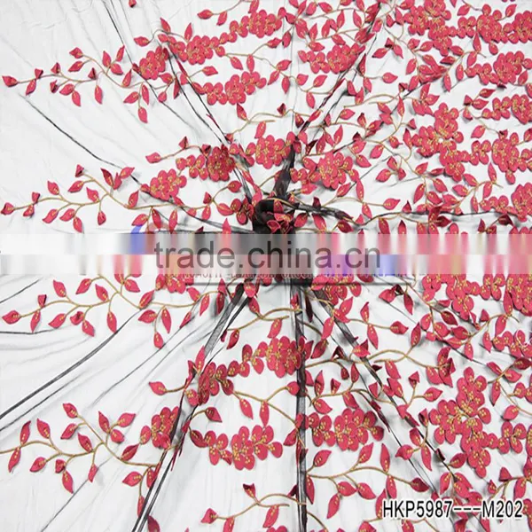 China Fabric Suppliers Fabric Made From Milk With Applique Flowers 3d Printer Designs Latest Trends In Fashion For Girl's Dress photo-3
