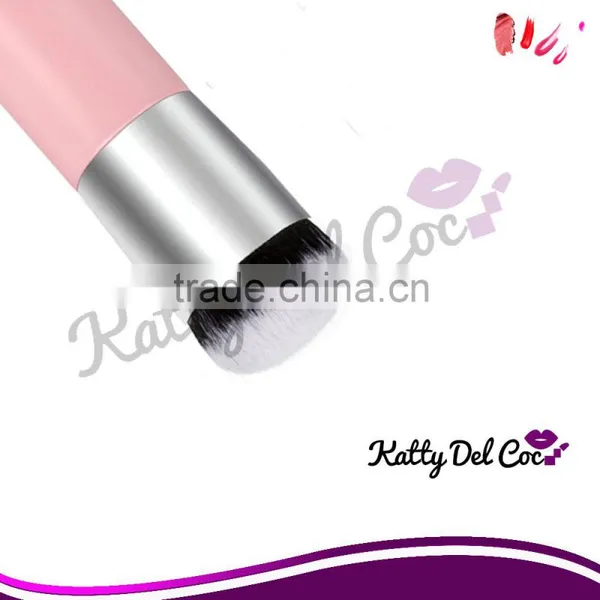 Good Quality Wooden Makeup Brushes for Foundation Make up Pink and White Color photo-2