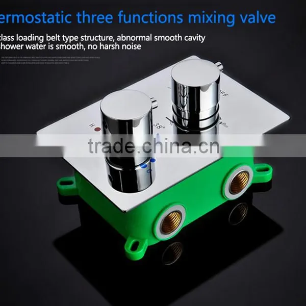 3 Function Square Panel Shower Diverter Valve for Conceal Shower Temperature Control Thermostatic Valve photo-3