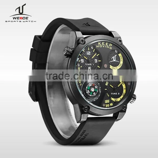 WEIDE Luxury Brand Military Quartz Watch Silicone Strap Compass Function Clock Men Sports Watch Relogio Masculino Men's Watches photo-2