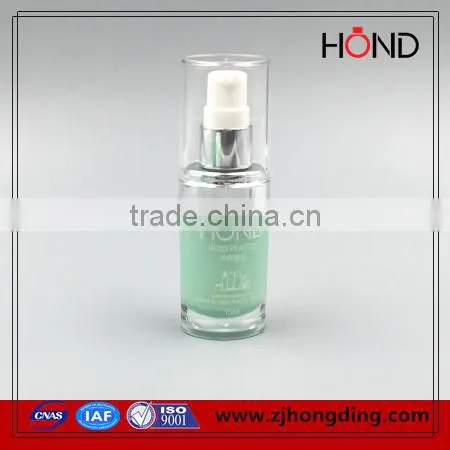 Hongding Best Selling 15ml/30ml/60ml/120ml Oval Bamboo Cosmetic Packaging,acrylic Bottle