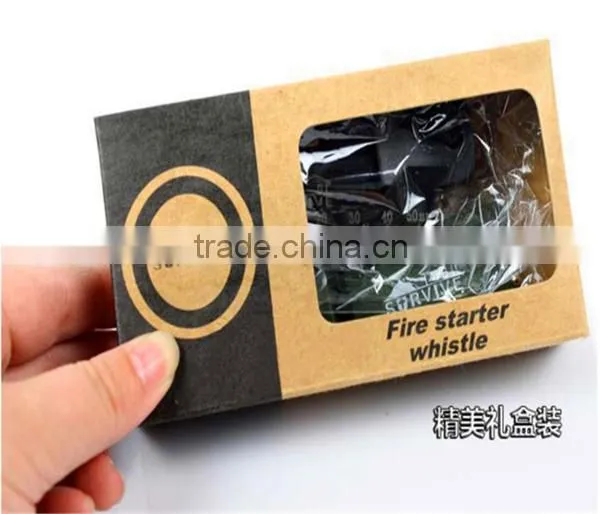 Survival Magnesium Flint Tooth Scraper Stone Fire Starter Lighter Kit photo-2