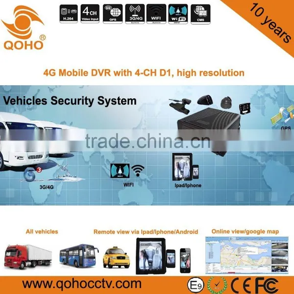 Vehicle Mobile DVR 4-CH Harddisk H.264 Video Compression 4G Mobile Dvr photo-6