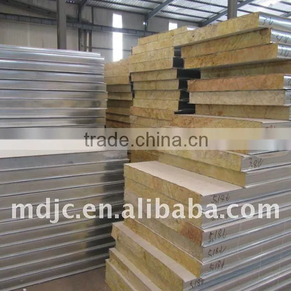 Fireproof Glass Wool Sandwich Panel Rock Wool Sandwich Panels