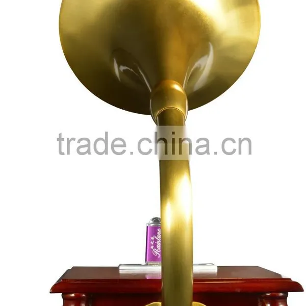 Rain Lane High Quality Classic Woonden Design USB SD Bluetooth Gramophone Replica photo-3