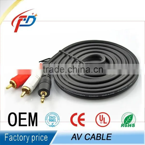 Bentaf Digital Stereo Plug Audio 3M Video Cable 3.5mm to 2RCA photo-2
