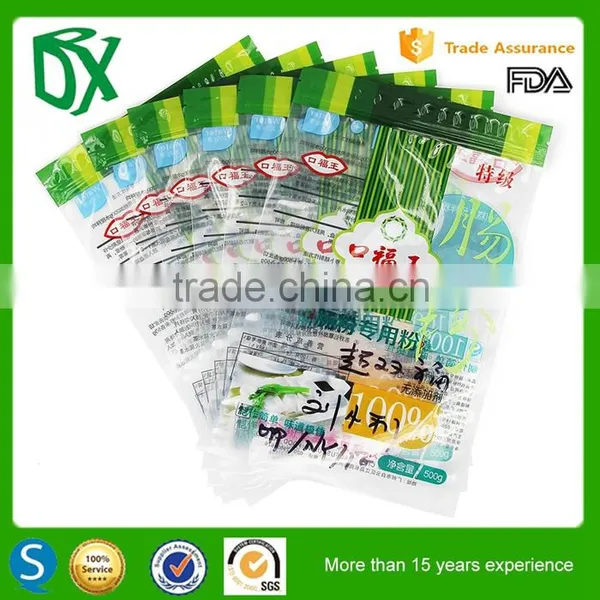 New China Products for Sale Transparent Front Plastic Stand-up Doypack Pouch With Zipper for Powder Packing photo-5