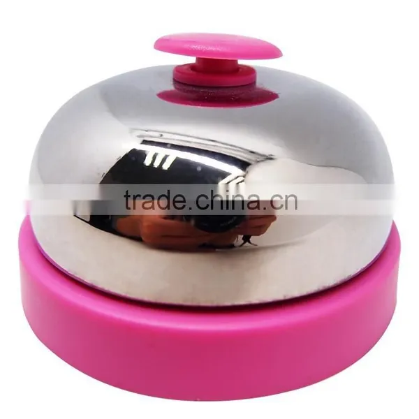 Pink Dinner Call Bell With Colorful Base for Tables Use photo-2