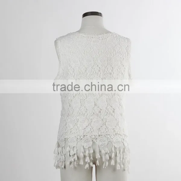 F5S12100 Fashion Design Women Lace Tank Top photo-3
