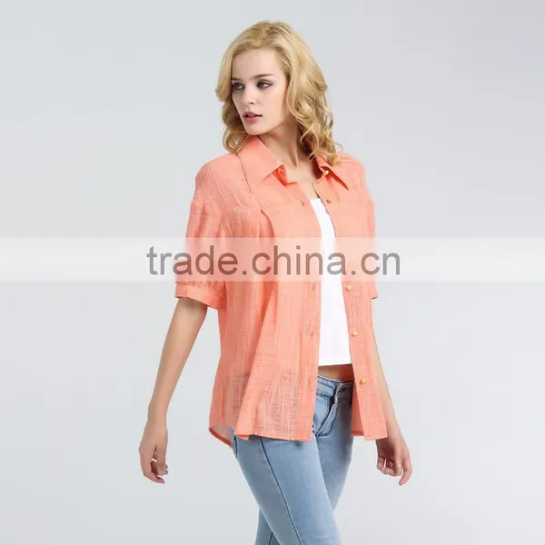 2016 Fashion Women Three Quarter Sleeve Shirts photo-3