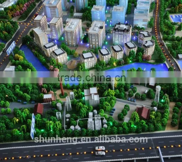 District Planning 3d Architectural Scale Model With Lighting System for Exhibition photo-2
