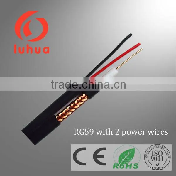 RG59 2c Coaxial Cable rg 59 + 2 Core Power for Video Camera CCTV CATV System CE RoHS ISO9001 Approved photo-2