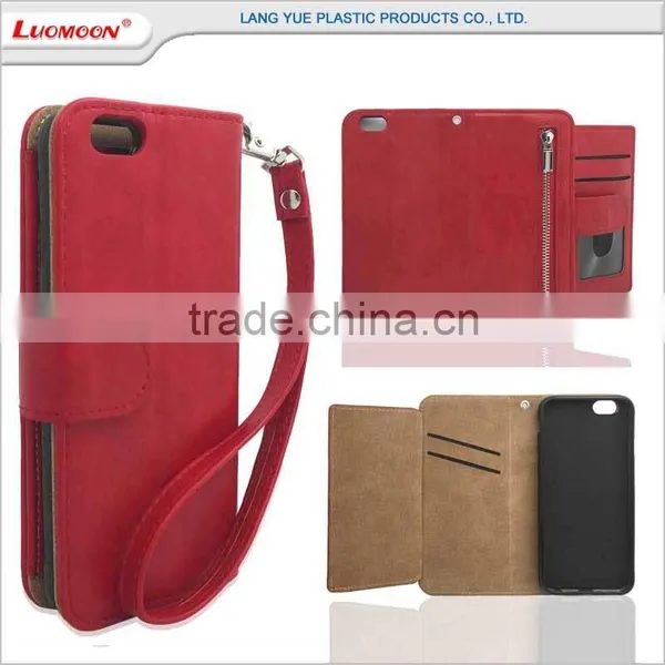 Unique Zipper Stand Leather Phone Case for Alcatel One Touch TEL 4020 Flash 2 Pop d5 photo-3