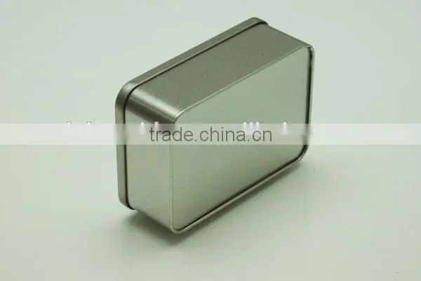 Silver Rectangular Tea Tin Plain/tea Tin photo-3