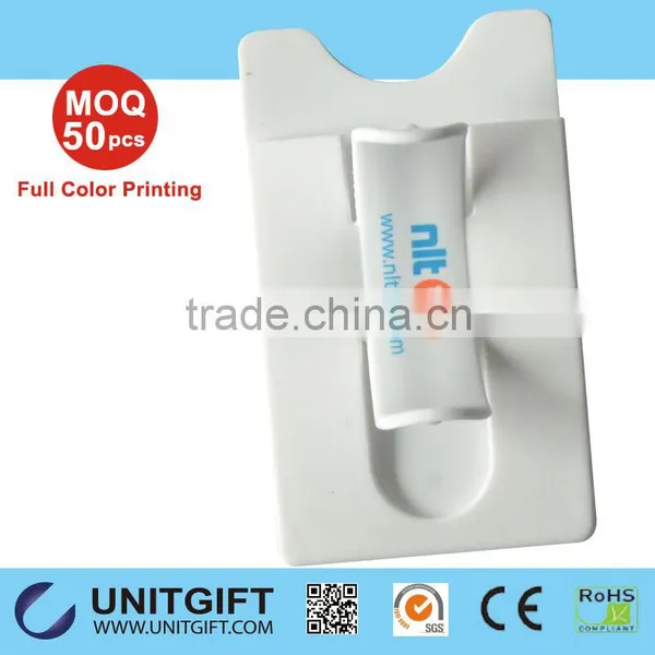 Sticky Cellphone Card Poket Touch U Mobile Phone Stand With Silk Print Logo photo-4