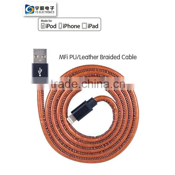 Premium MFI Leather Cable for IPhone 6/iPhone 6 Plus Made in China photo-2