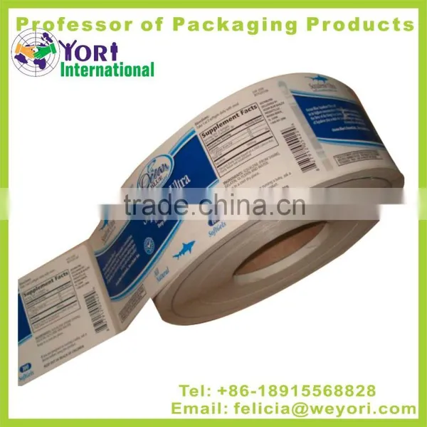 YORI High Quality Printing Label Pvc Adhesive Sticker Roll photo-2