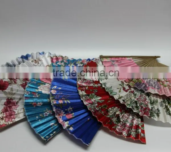 Party Gift Bamboo Silk Fan Craft Fan Lady Hand Fan photo-4