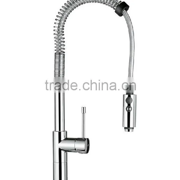 China Spring Pull Out Kitchen Faucet, American Style Brass Body Pull Out Kitchen Faucet photo-2