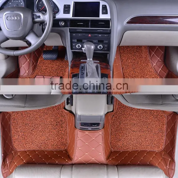 5D Green PVC Wire Coil Material 3pcs Full Set Car Mats Fit All Cars photo-2