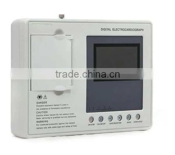 CE& FDA Approved 5-inch 3-channel Color LCD ECG /EKG Machine photo-2