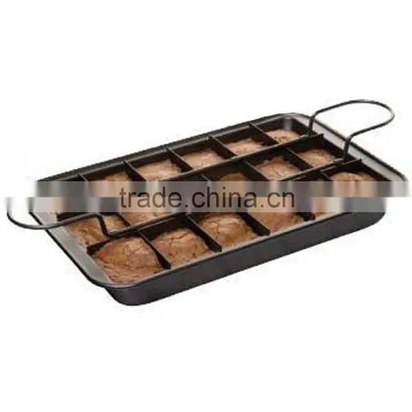 4 Pieces Brownie Square Sectioned Carbon Steel Bakeware Non-Stick Divided Baking Pan photo-5