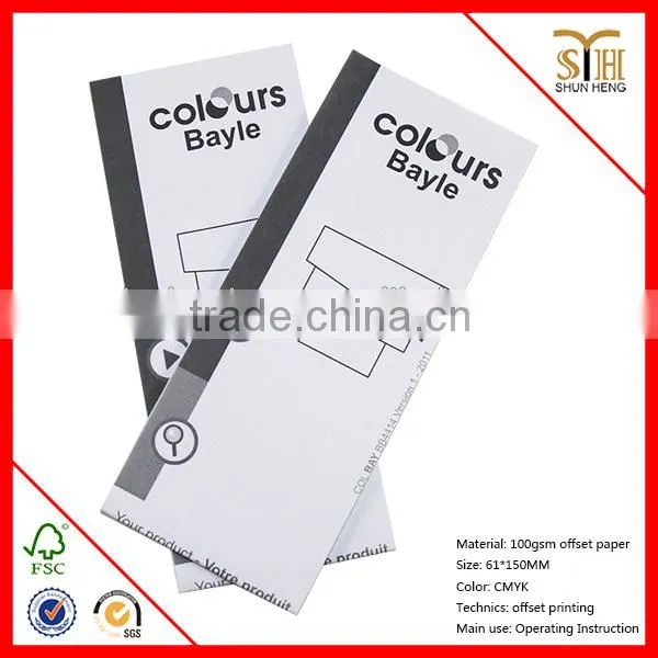 Factory Price White Instruction Book