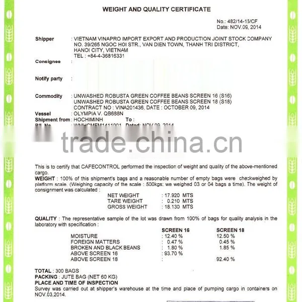 UNWASHED ROBUSTA COFFEE BEANS GRADE 1 S18 & S16; GRADE 2 S13 photo-4