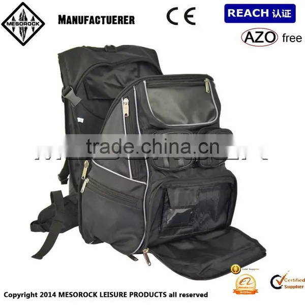 Black Waterproof Motorcycle Backpack, All Weather Motorcycle Helmet Backpack photo-3